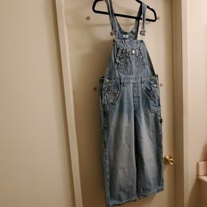 Capri jean overalls